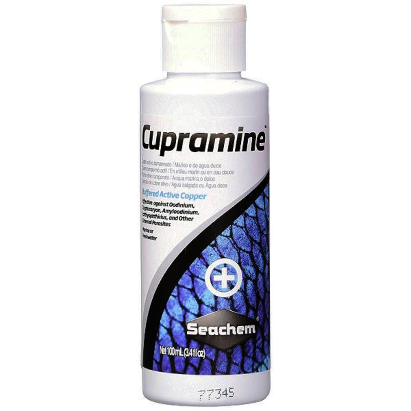 Cupramine Buffered Active Copper Aquarium Fish Treatment Solution 50mL