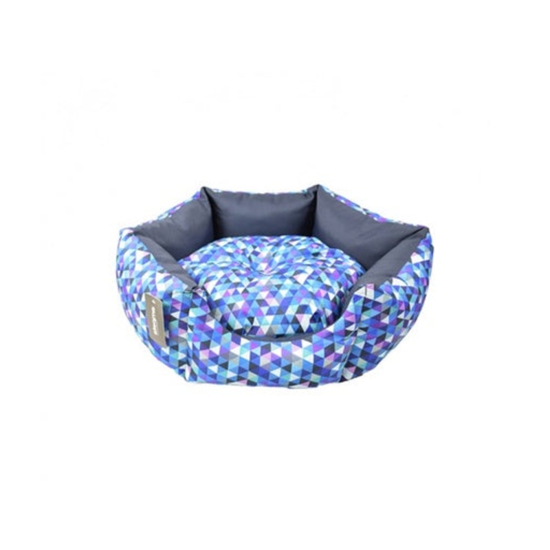 Empets Venus Bed Modern[Dimension – 55x55x20cm, Texture – Printed Dark Blue]