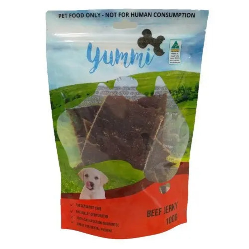 Yummi Beef Jerky Dog Treat 100g