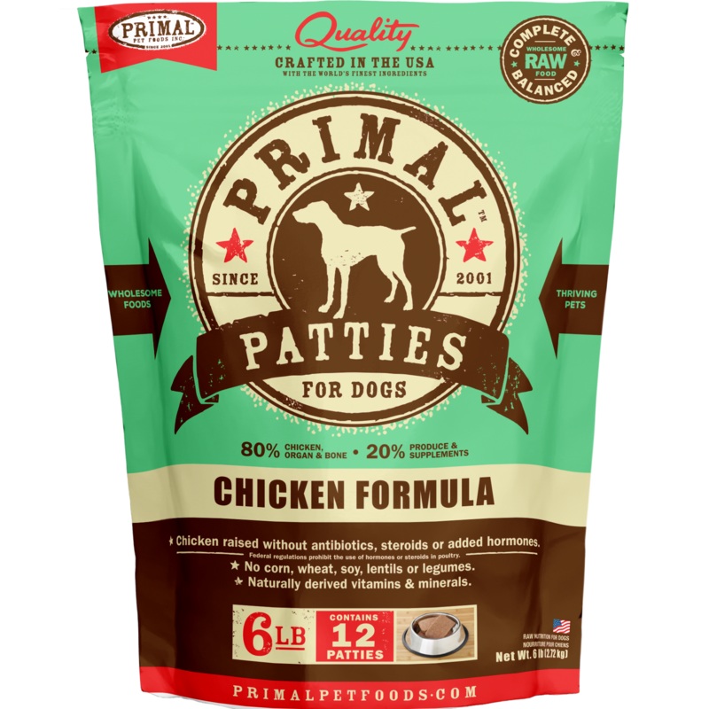 Canine Raw Frozen Patties (Chicken) 6 lb.