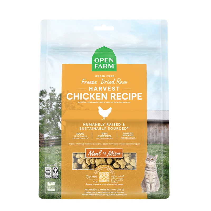 Open Farm Harvest Chicken Freeze Dried Raw Cat Food