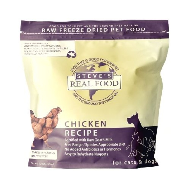 Steve’s Real Food Freeze-Dried Dog Food Chicken Diet for Dogs and Cats