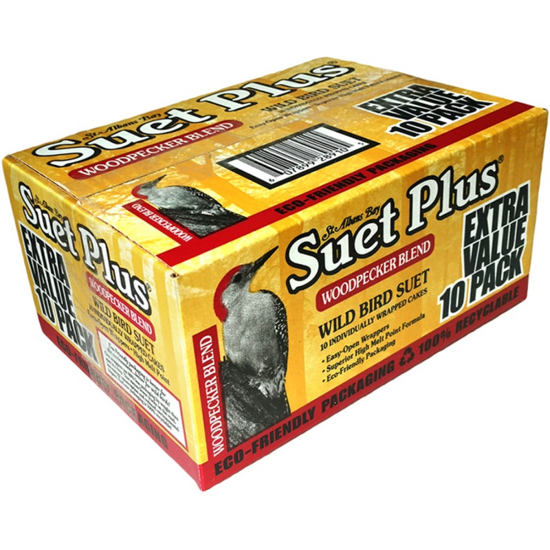 Suet Plus Woodpecker Suet Cakes, 10 Pack