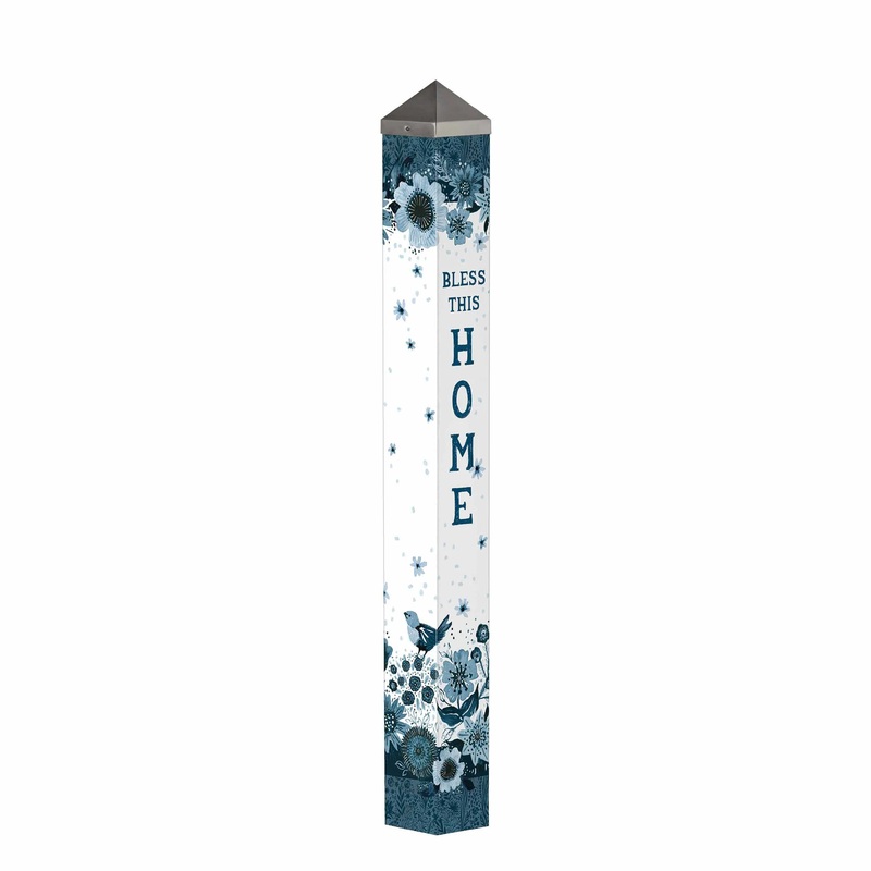 Blue Garden Flowers 40″ Art Pole