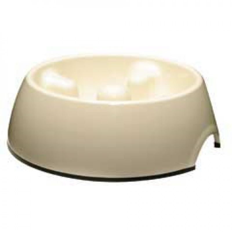 DOGIT DOG BOWL GO SLOW WHITE 300ML