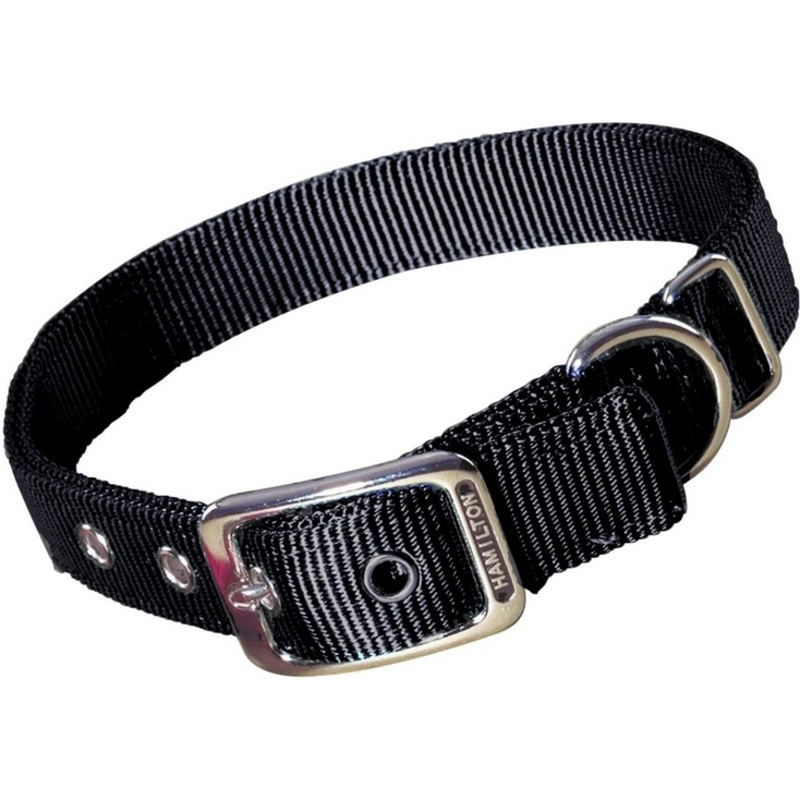Double Deluxe Dog Collar (Black, 30″) | Hamilton