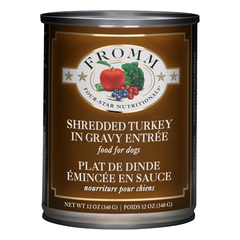 Fromm Four-Star Shredded Turkey in Gravy Entre Dog Food 12 oz, Single Can