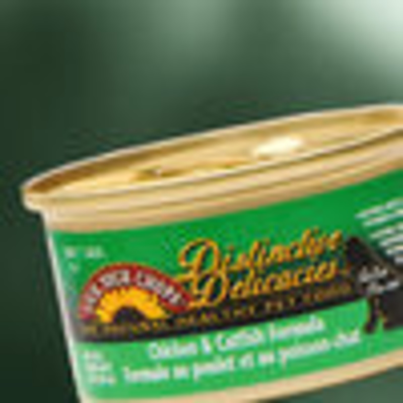 Lick Your Chops Distinctive Delicacies Canned Chicken & Catfish Cat Food 3oz Cans, Case of 24