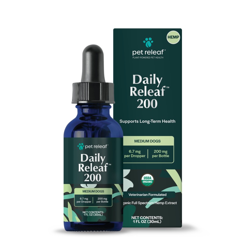 Pet Releaf Daily Releaf 200mg Hemp Oil for Medium Dogs 1 oz