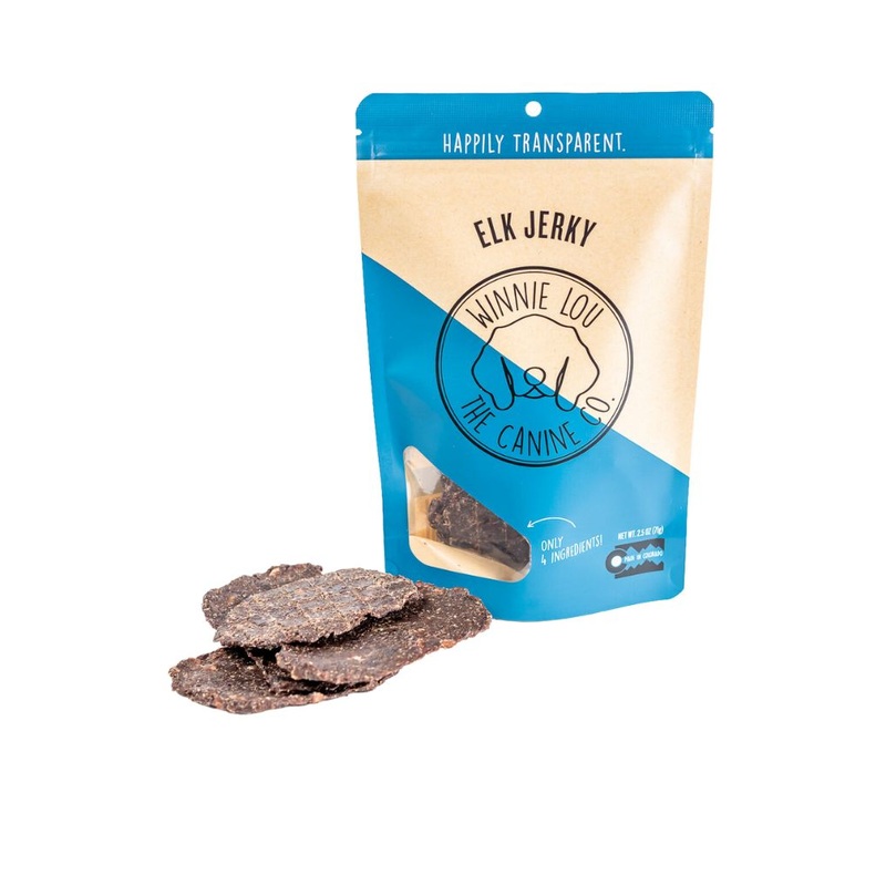 Winnie Lou Elk Jerky Dog Treat 2.5 oz