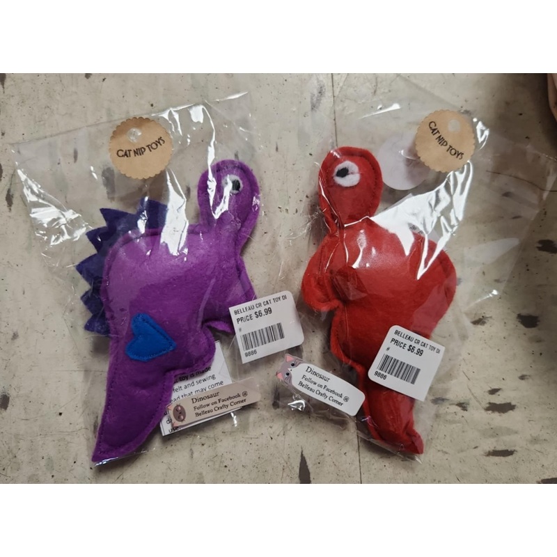 Catnip Toys (Dinosaur) | Belleau Crafty Corner