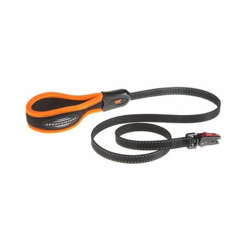Ferplast Dog Leash with Automatic Hook[Color – Orange, Dimension – 120cmX15mm]