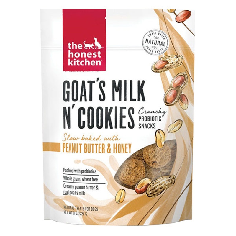 Goat’s Milk ‘N Cookies Slow Baked with Peanut Butter & Honey Crunchy Probiotic Dog Treats 8oz