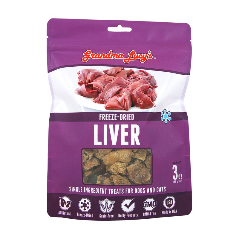 Grandma Lucys Freeze Dried Liver Single Ingredient Cat & Dog Treats 3 Oz