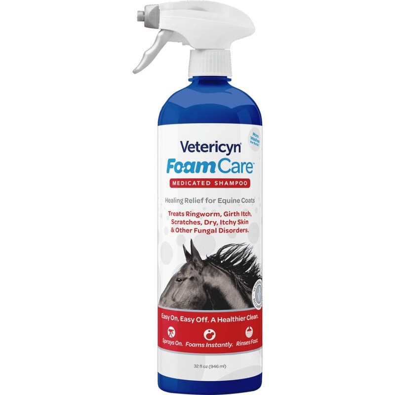 VETERICYN FOAMCARE MEDICATED EQUINE SHAMPOO 32 OZ