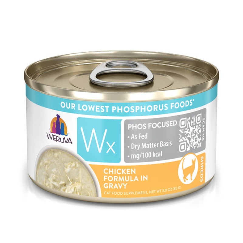 Weruva Wx Phos Focused Chicken Formula in Gravy Grain-Free Wet Cat Food 3.0 Oz – Single