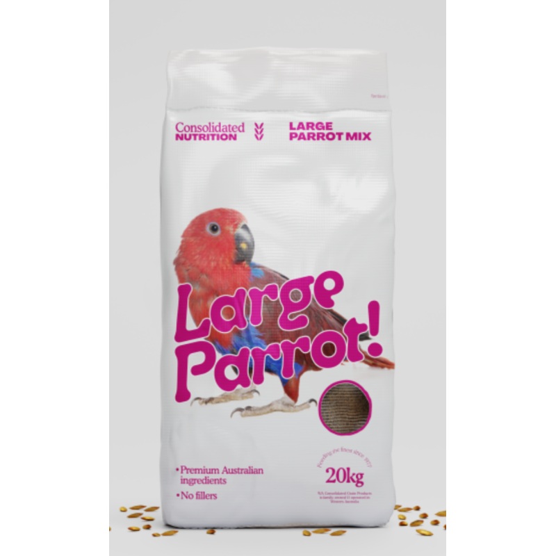 CONSOLIDATED NUTRITION GRAIN LARGE PARROT MIX 20KG
