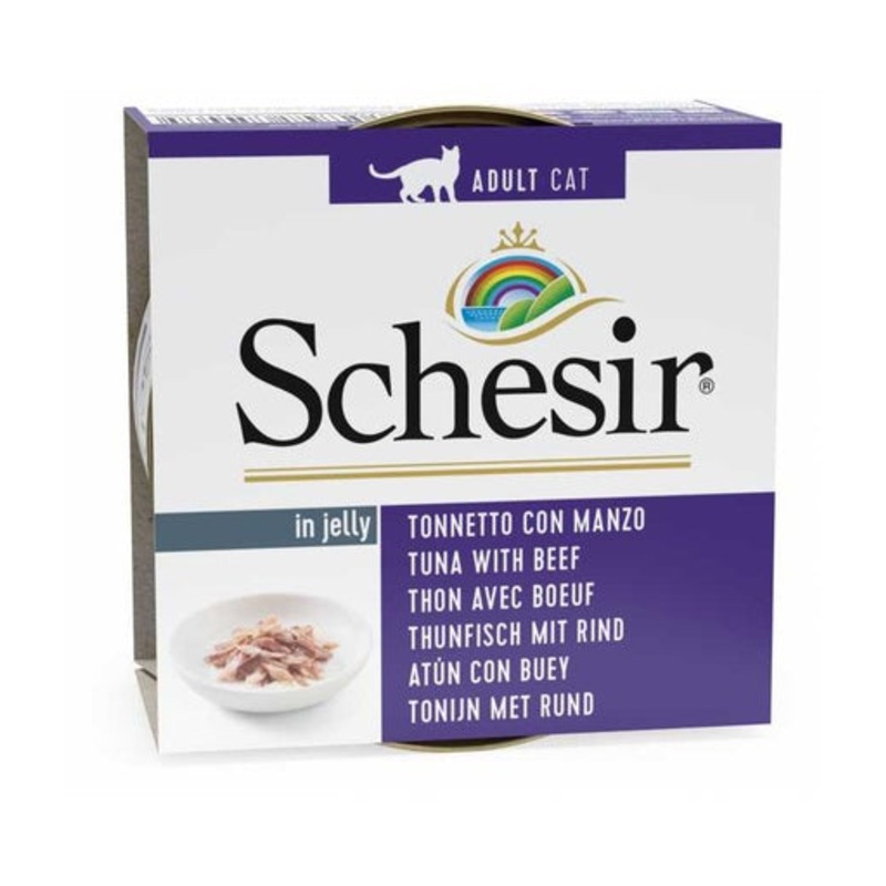 Schesir Cat Wet Food-Tuna With Beef Fillets (Min Order 85g – 14pcs)[Weight – 85g]