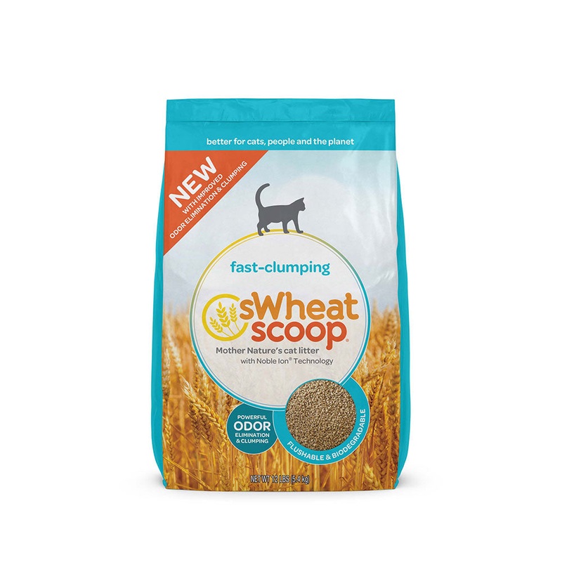sWheat Scoop Fast-Clumping Mother Natures Cat Litter 12 Lbs