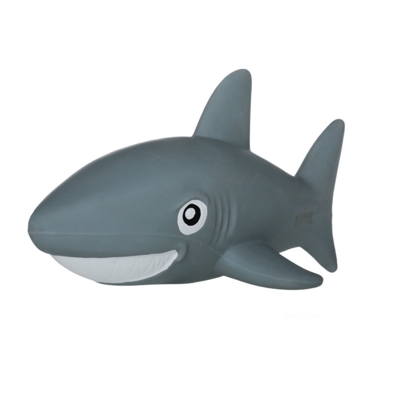 Territory Natural Rubber Shark Squeaker Dog Toy, 9″