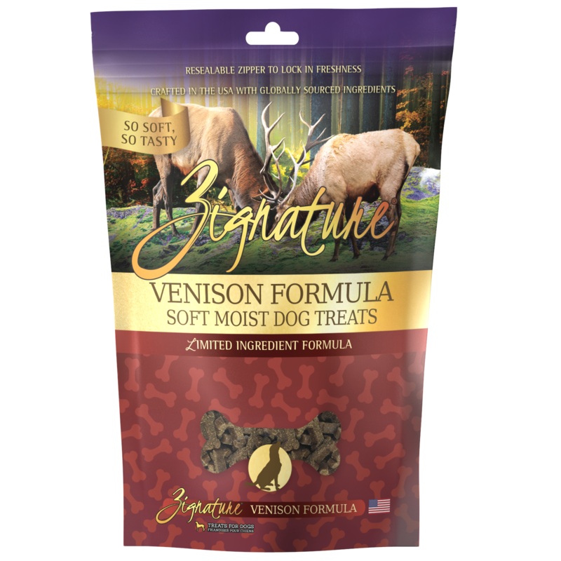 Zignature Soft Moist Dog Treats Venison Formula 4-oz