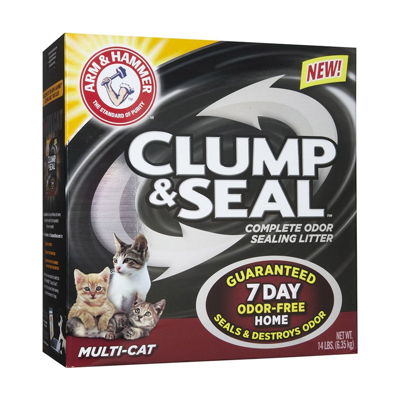 Arm & Hammer Clump & Seal Complete Odor Sealing Clumping Multi-Cat Litter 14 Lbs