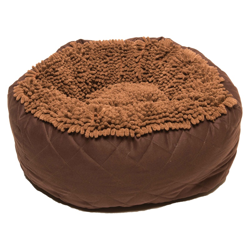DGS Pet Products Dirty Dog Round Bed Brown Large