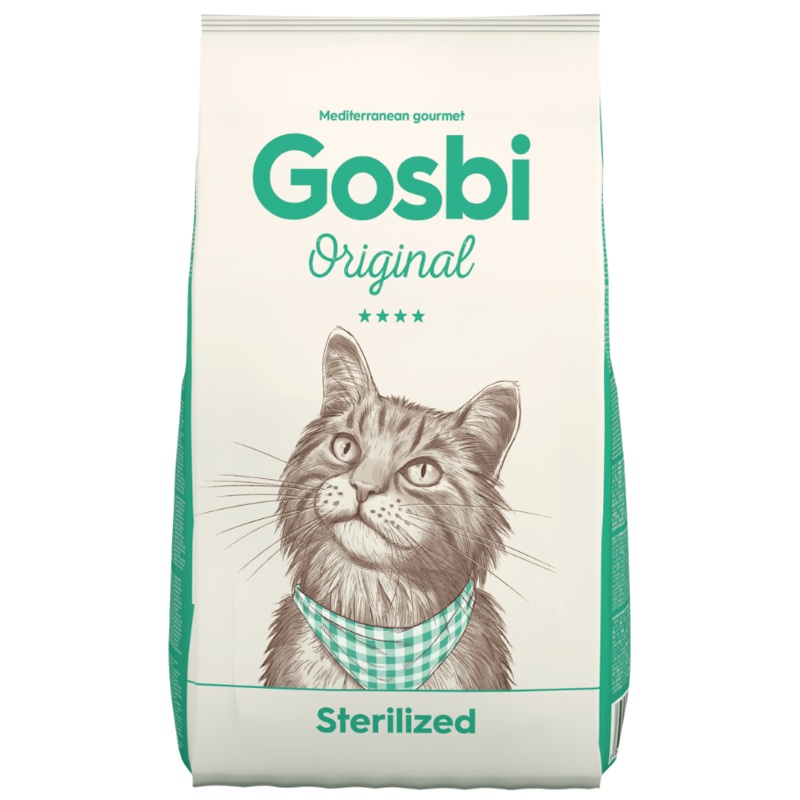 Gosbi – Original, Chicken, Salmon, and Tuna Adult Dry Cat Food  Sterilized, Hair and Skin Support 1kg-3kg-7kg 1kg