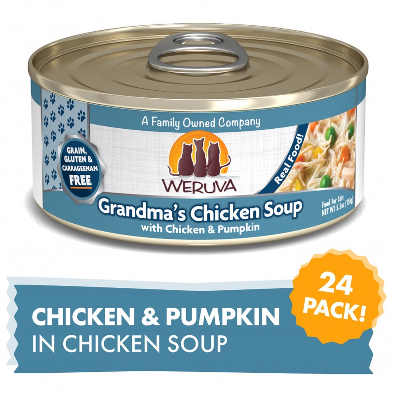 Grandma’s Chicken Soup With Chicken & Pumpkin Grain-Free Canned Cat Food 3 oz, case of 24
