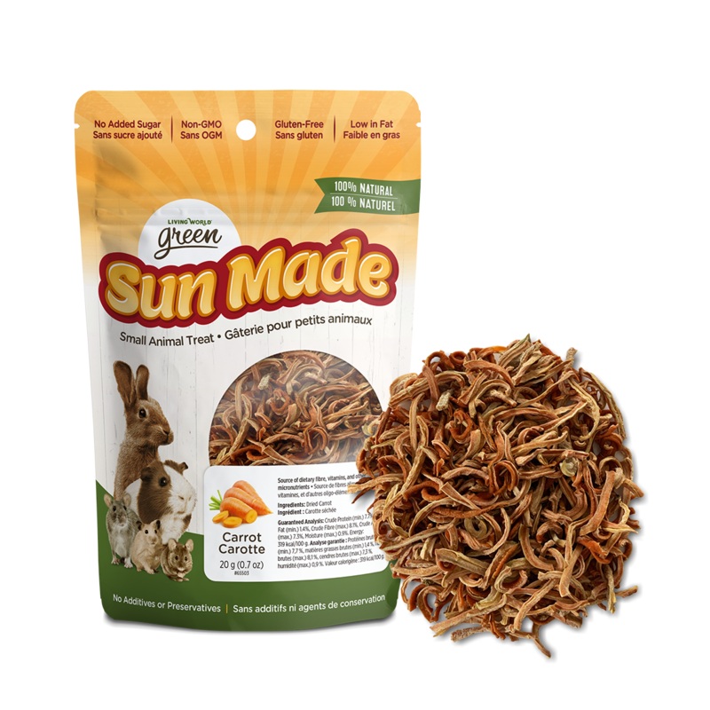 Living world Green Sun Made Small Animal Treat Carrot 20g