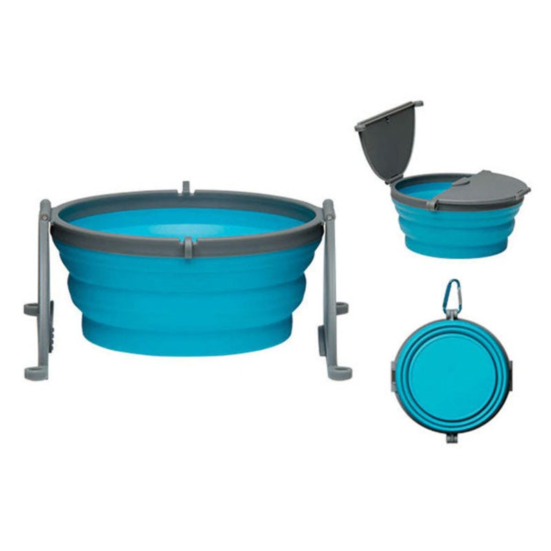 Loving Pets Bella Roma Blue Travel Bowl Small