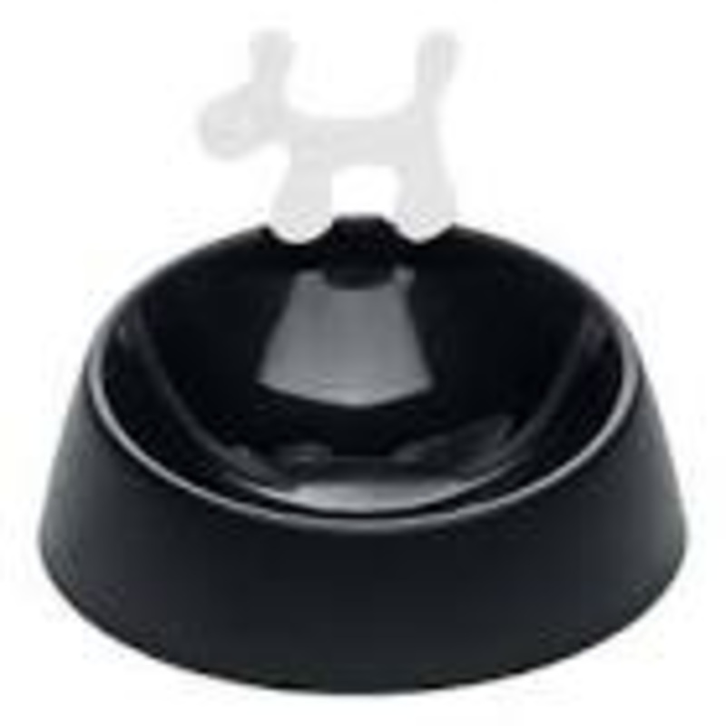 Bowl with paw prints, ceramic 0.8 l/ 16 cm, white/mint