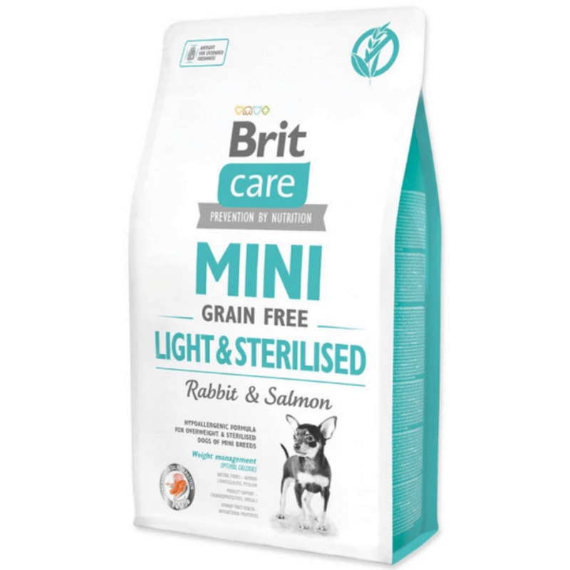 Brit Care – Mini Adult light and sterilized dog With Rabbit Meat 2kg