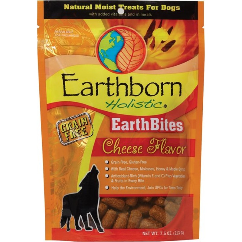 Earthborn Holistic EarthBites Grain-Free Moist Dog Treats Peanut Flavor 7.5 oz