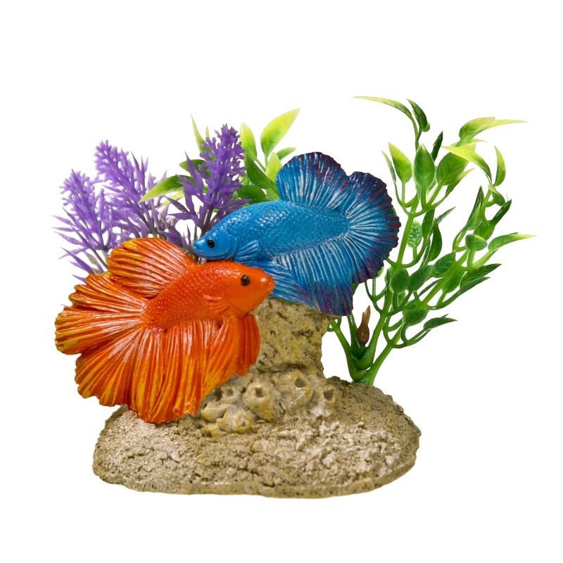 Exotic Environments Aquatic Scene with Bettas Ornament