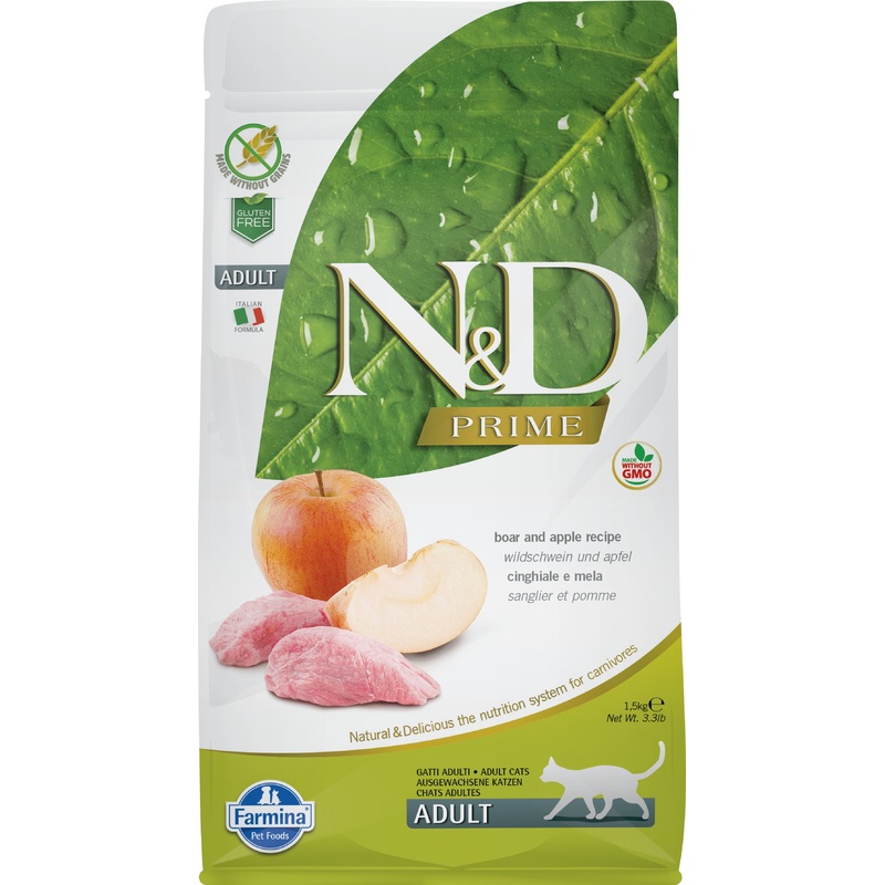 Farmina Prime Boar& Apple Adult Cat Food 1.5kg