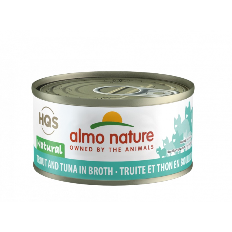 Almo Nature HQS Natural Cat Grain Free Trout and Tuna In Broth Canned Cat Food