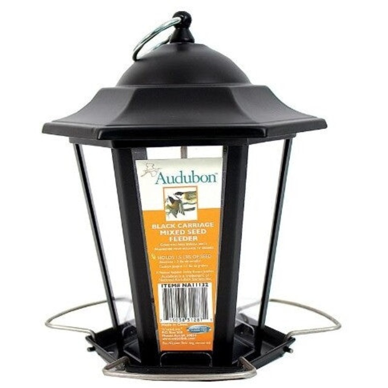 Audubon Black Carriage Bird Feeder 8-1/2″