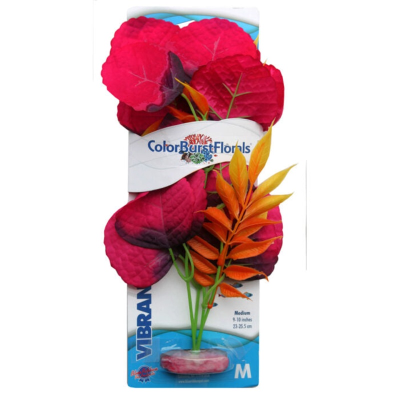 Blue Ribbon Colorburst Florals Melon Leaf Silk Plant Red