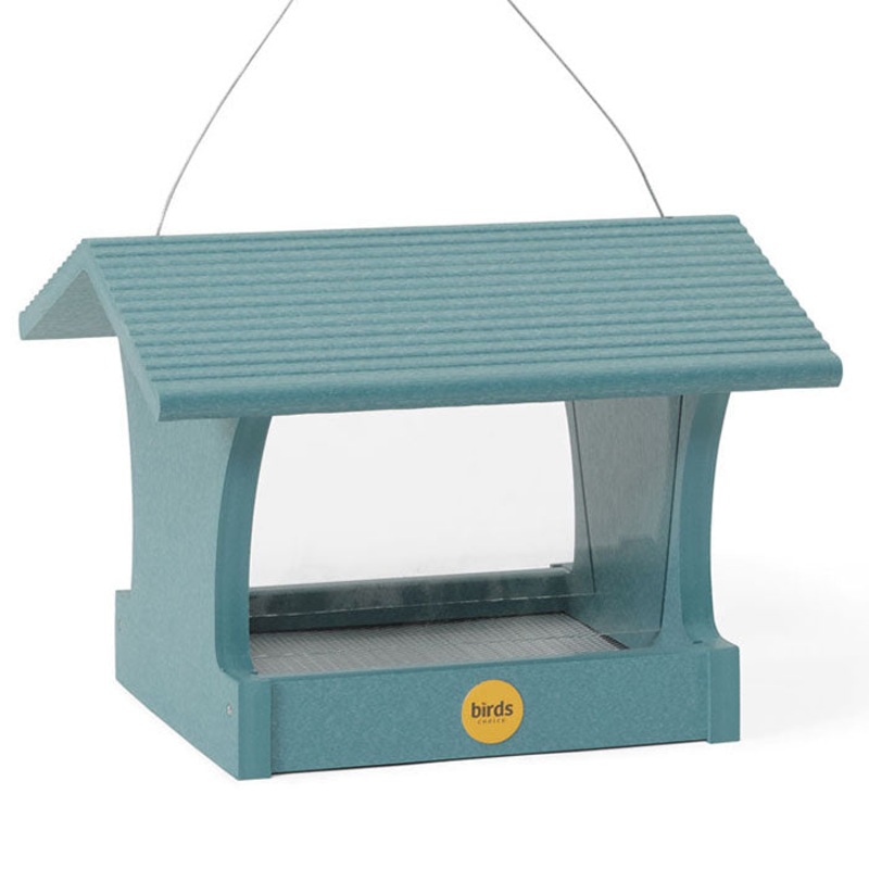 Medium Hopper Bird Feeder, Lake Blue