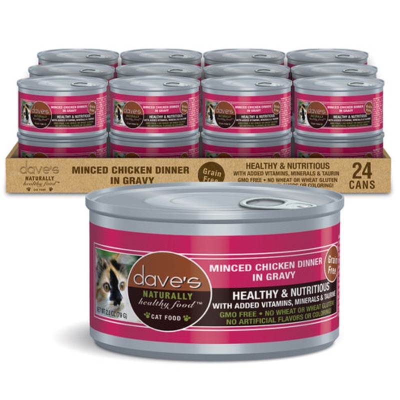 Dave’s Pet Food Minced Chicken & Dinner in Gravy