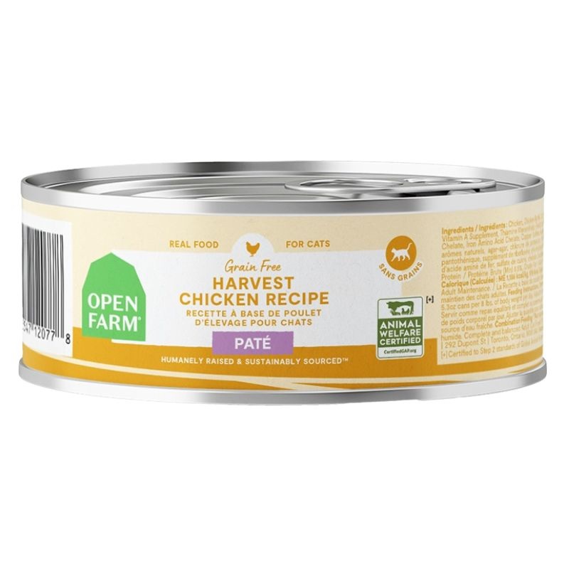 Open Farm Wet Cat Food – Harvest Chicken Pate – 5.3oz Can