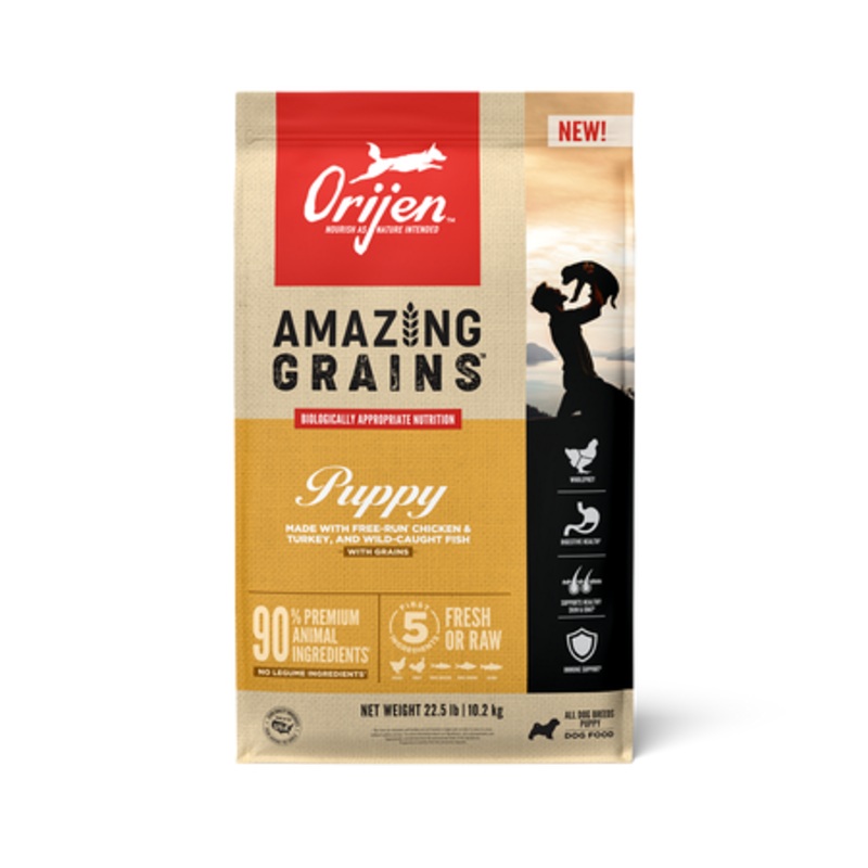 ORIJEN Amazing Grains Puppy Dry Dog Food 4 lb