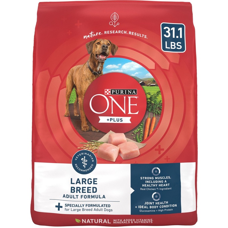 Purina ONE Natural Large Breed +Plus Formula Dry Dog Food, 31.1 lbs