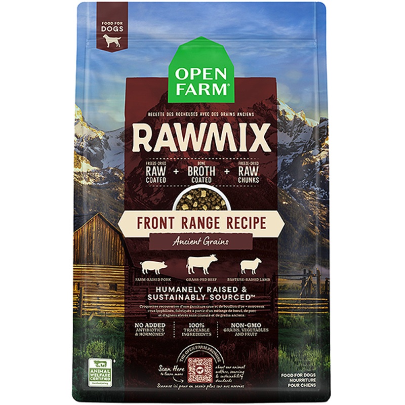 RawMix Front Range Recipe Beef, Pork & Lamb Ancient Grains Freeze-Dried Coated & Infused Dry Dog Food 3.5 Pounds