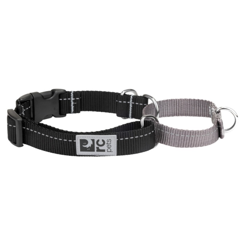 RC PETS Dog Primary Web Training Clip Collar, Black, L, 1″/ 18″-26″