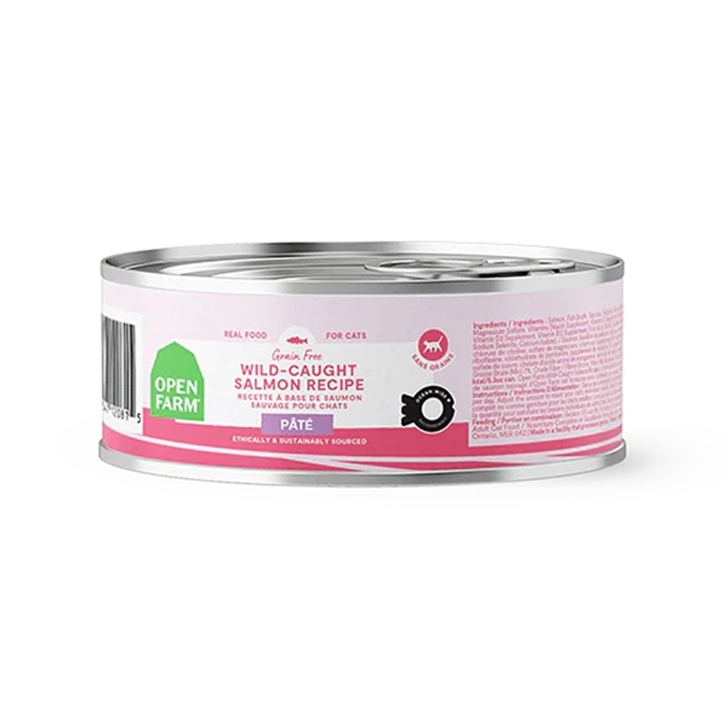 Wild-Caught Salmon Recipe Grain-Free Pate Wet Canned Cat Food 2.8oz, case of 18