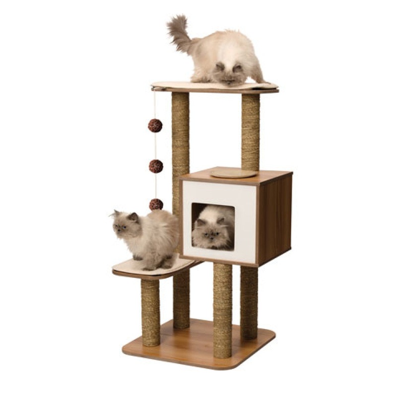 Catit Vesper Cat Furniture V-High Base – Walnut