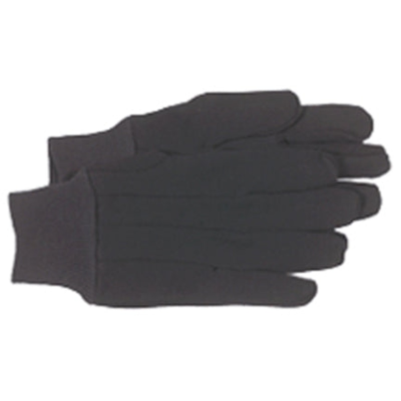GLOVES JERSEY KNIT WRIST 10.5OZ BROWN