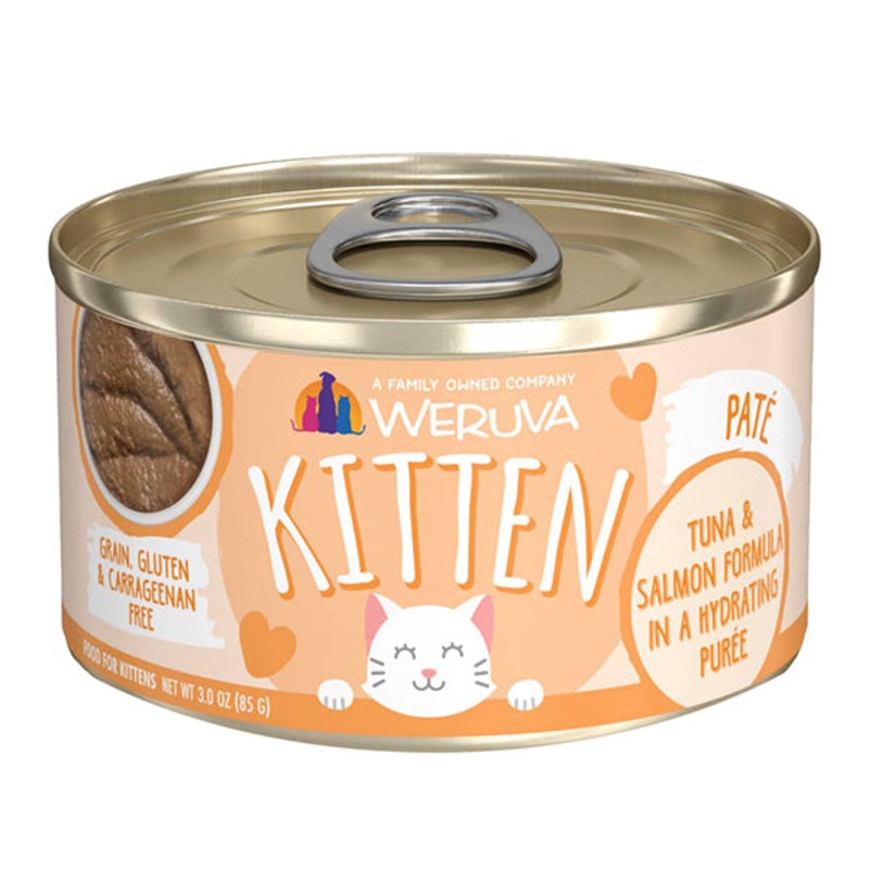 Tuna & Salmon Formula Puree Grain-Free Wet Canned Kitten Food 3oz case of 12